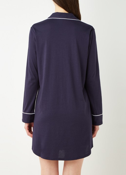 Ralph Lauren Nachthemd met logoborduring - achterkant donkerblauw