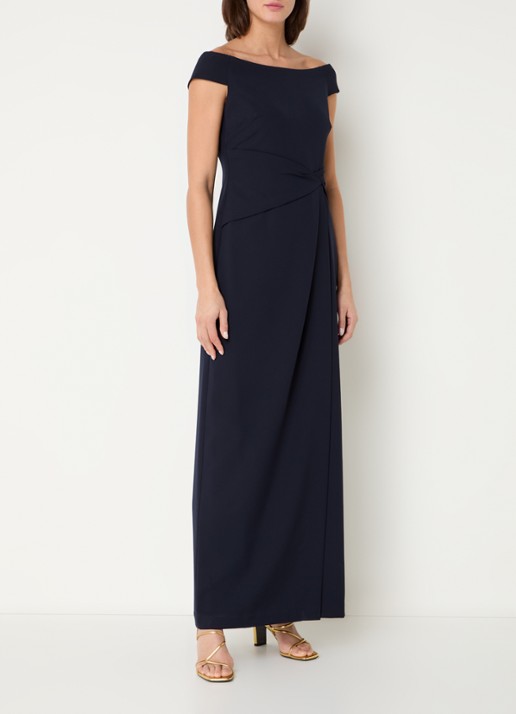 Ralph Lauren Off shoulder maxi jurk met plooidetail