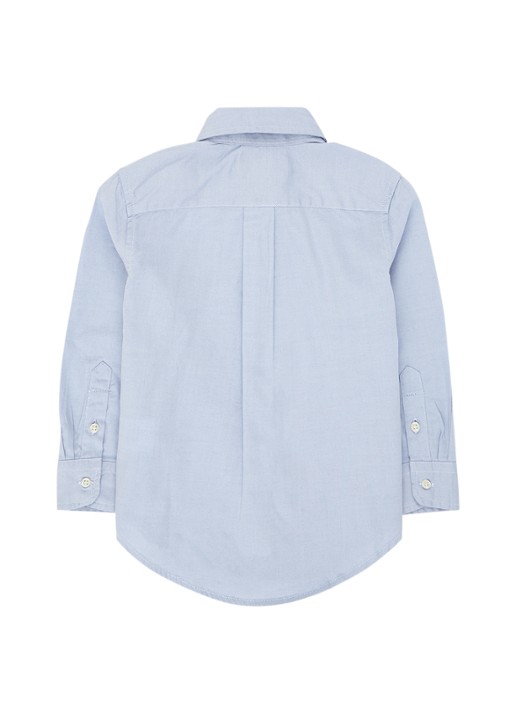 Ralph Lauren Overhemd met logoborduring - achterkant 4 lichtblauw