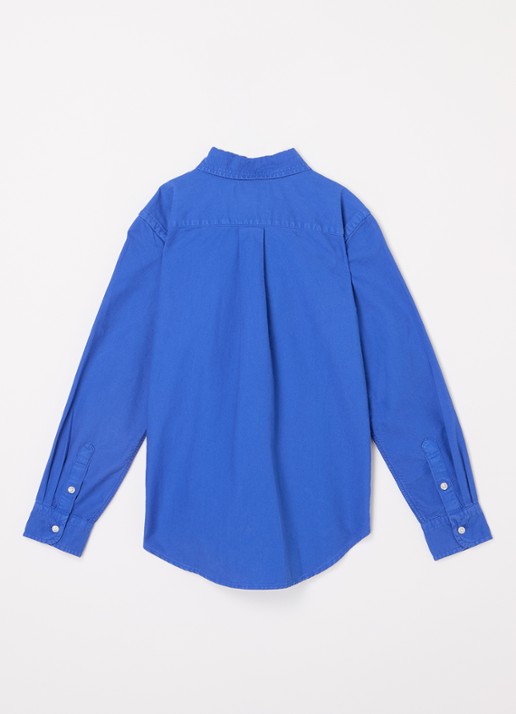 Ralph Lauren Overhemd met logoborduring - achterkant 3 royalblauw