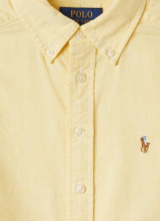 Ralph Lauren Overhemd met logoborduring - detail 3 geel