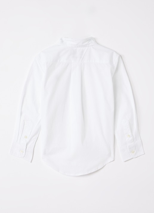 Ralph Lauren Overhemd met logoborduring - voorkant 2 wit