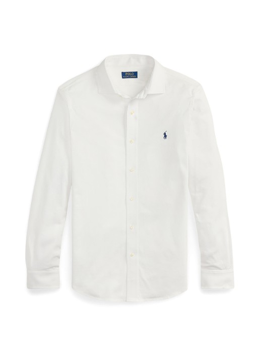 Ralph Lauren Overhemd met logoborduring - voorkant 3 white / wit