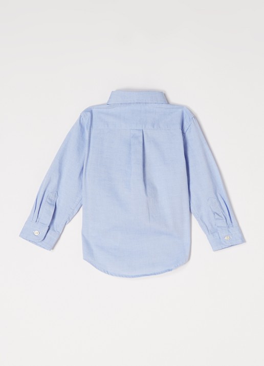 Ralph Lauren Overhemd met logoborduring - voorkant 2 lichtblauw