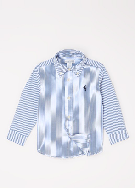 Ralph Lauren Overhemd met streepprint - voorkant 3 blauw