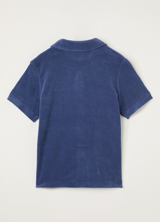 Ralph Lauren Overhemd van badstof - voorkant 2 donkerblauw