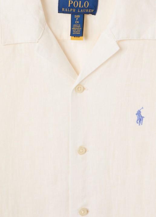 Ralph Lauren Overhemd van linnen  - detail creme