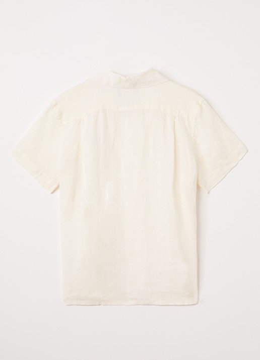 Ralph Lauren Overhemd van linnen  - voorkant 4 creme