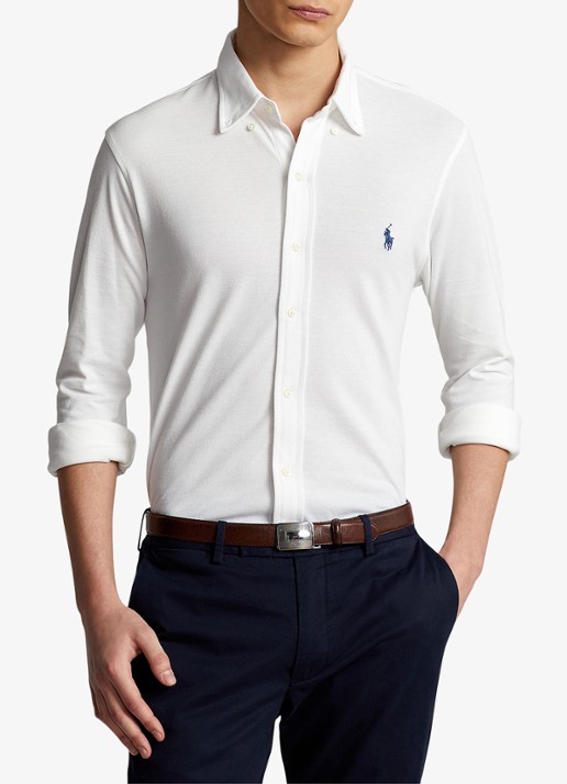 Ralph Lauren Overhemd van piqué katoen