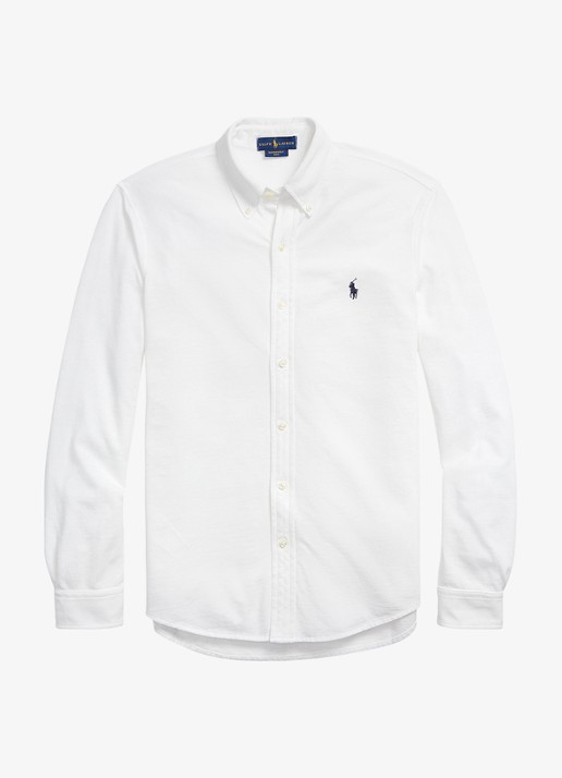 Ralph Lauren Overhemd van piqué katoen - voorkant 3 white / wit