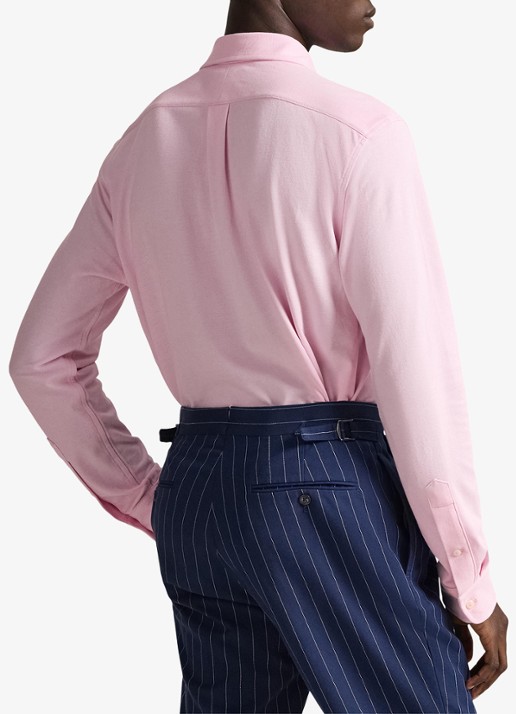 Ralph Lauren Overhemd van piqué katoen - achterkant caramel pink c7952-3vi8