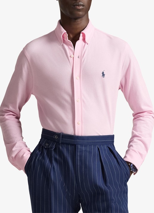 Ralph Lauren Overhemd van piqué katoen - detail 2 caramel pink c7952-3vi8