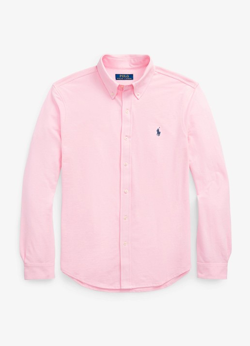 Ralph Lauren Overhemd van piqué katoen - voorkant 4 caramel pink c7952-3vi8
