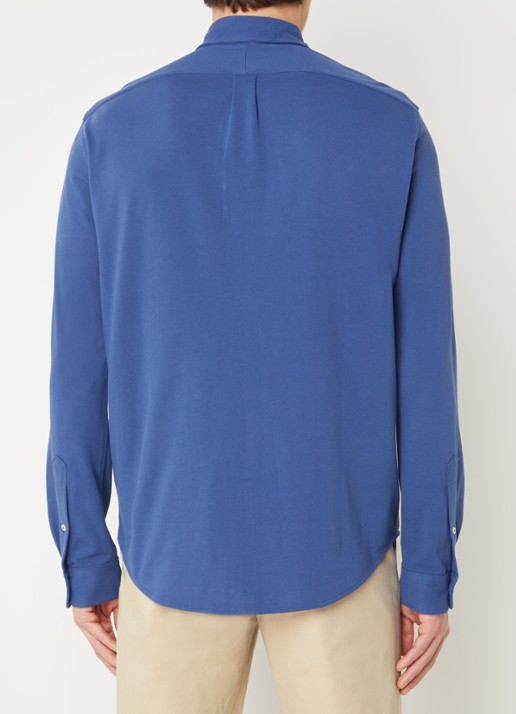 Ralph Lauren Overhemd van piqué katoen - achterkant old royal / blauw
