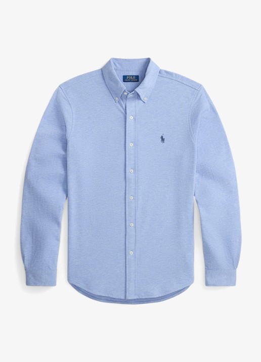 Ralph Lauren Overhemd van piqué katoen - voorkant 2 isle heather / creme