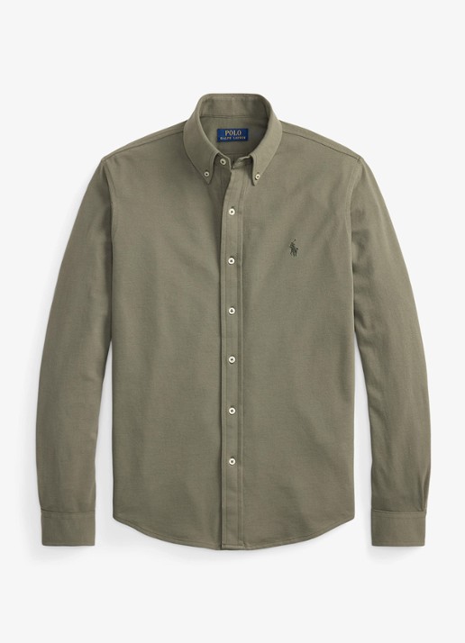 Ralph Lauren Overhemd van piqué katoen - voorkant 2 cruise olive c0594-zy58
