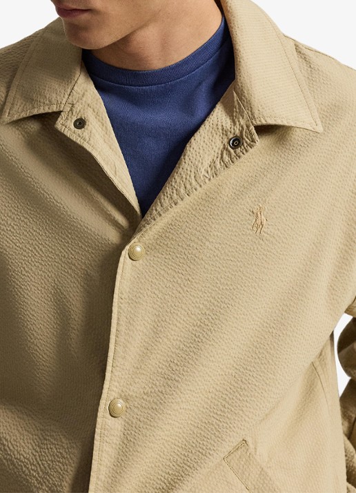 Ralph Lauren Overshirt met steekzakken - detail 4 coastal beige/khaki multi
