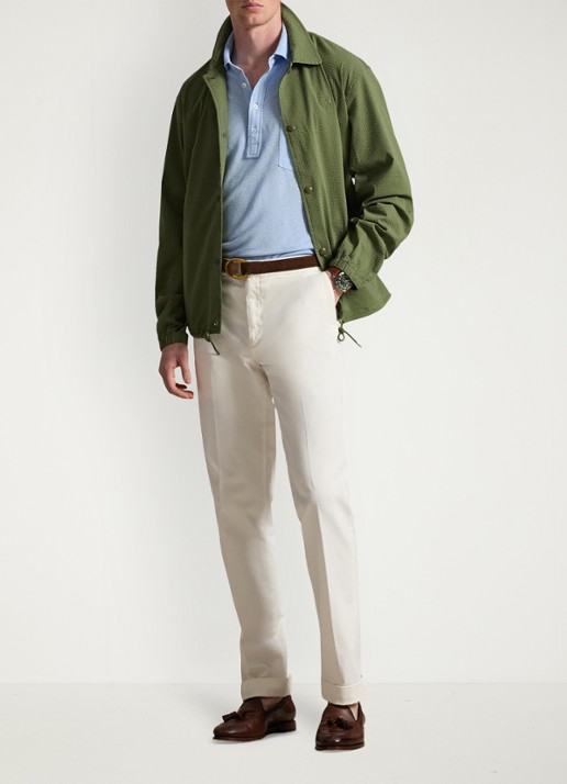 Ralph Lauren Overshirt met steekzakken - voorkant 2 supply olive/garden trail