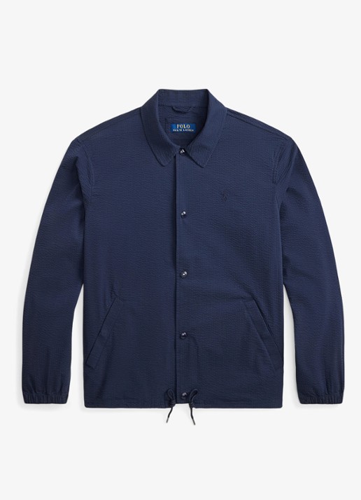 Ralph Lauren Overshirt met steekzakken - voorkant 4 newport navy/cllctn navy