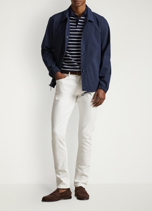 Ralph Lauren Overshirt met steekzakken - voorkant 5 newport navy/cllctn navy