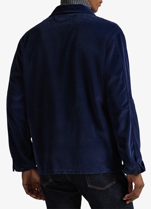 Ralph Lauren Overshirt van corduroy met opgestikte zakken - achterkant newport navy / donkerblauw