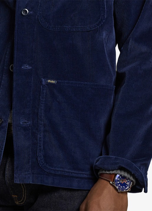 Ralph Lauren Overshirt van corduroy met opgestikte zakken - detail 5 newport navy / donkerblauw