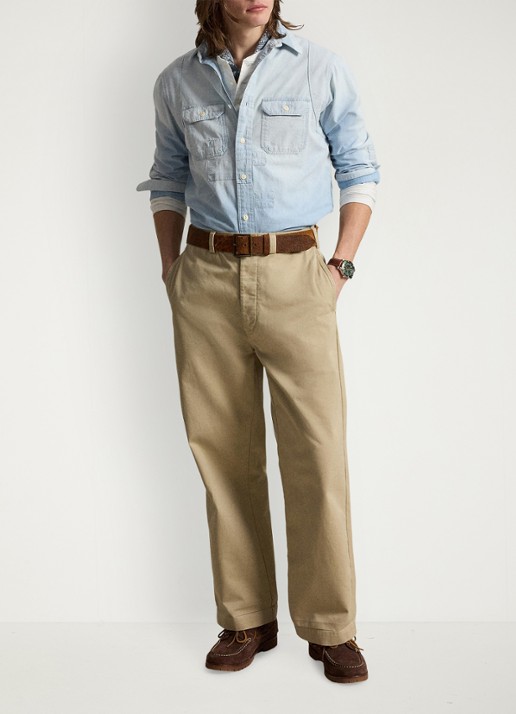 Ralph Lauren Overshirt van denim met borstzakken - detail 3 indigo