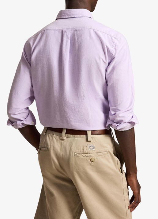 Ralph Lauren Oxford custom fit overhemd met button down kraag - achterkant 5 light lilac / lila