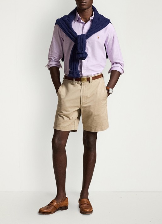 Ralph Lauren Oxford custom fit overhemd met button down kraag