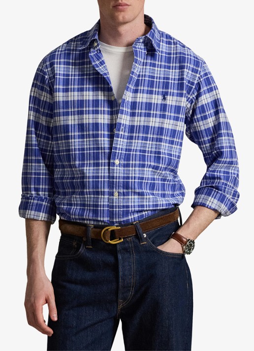 Ralph Lauren Oxford custom fit overhemd met ruitdessin