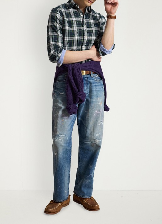 Ralph Lauren Oxford custom fit overhemd met ruitdessin