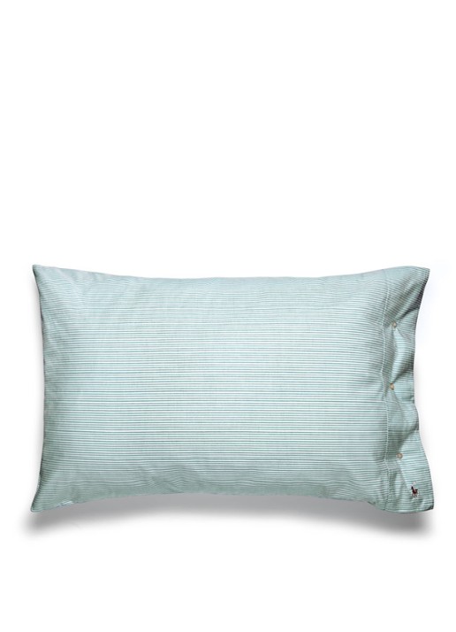 Ralph Lauren Oxford kussensloop van katoen perkal in 2-pack - voorkant mint