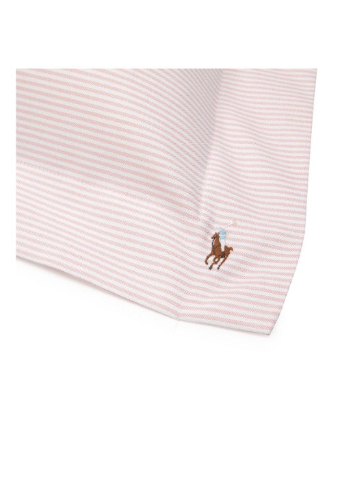 Ralph Lauren Oxford Ruffle kussensloop van katoen perkal - detail lichtroze