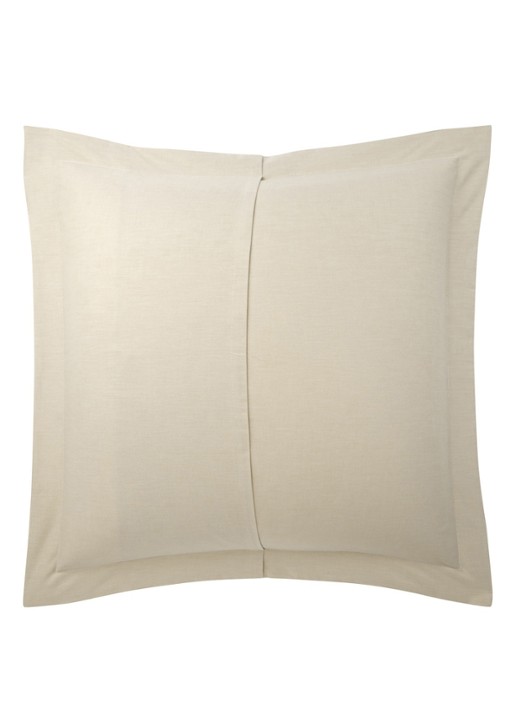 Ralph Lauren Oxford Ruffle kussensloop van katoen perkal - achterkant 6 beige