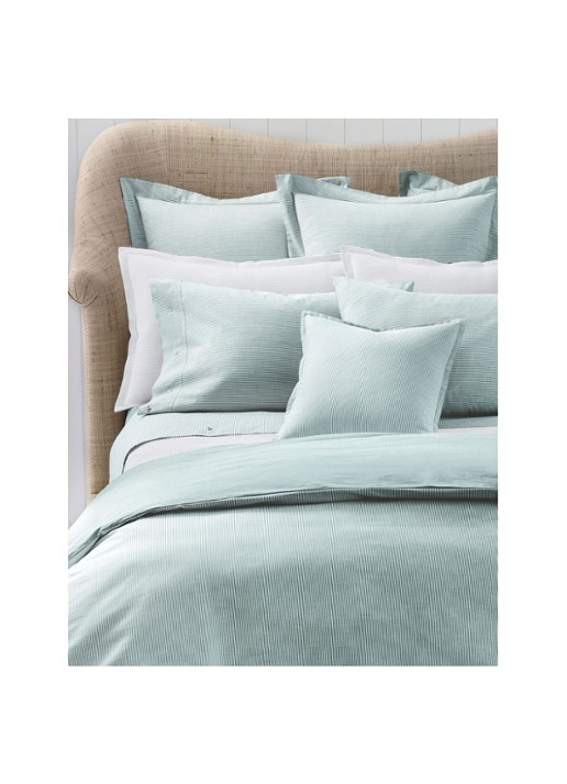 Ralph Lauren Oxford sierkussenhoes  50 x 50 cm - voorkant turquoise