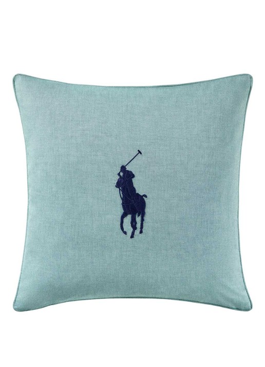 Ralph Lauren Oxford sierkussenhoes  50 x 50 cm - voorkant 2 turquoise