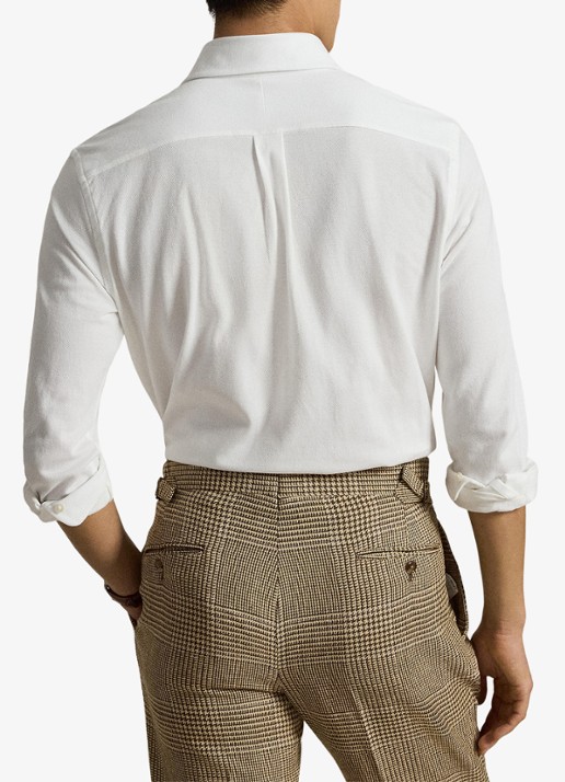 Ralph Lauren Oxford slim fit overhemd met logo - achterkant white / wit
