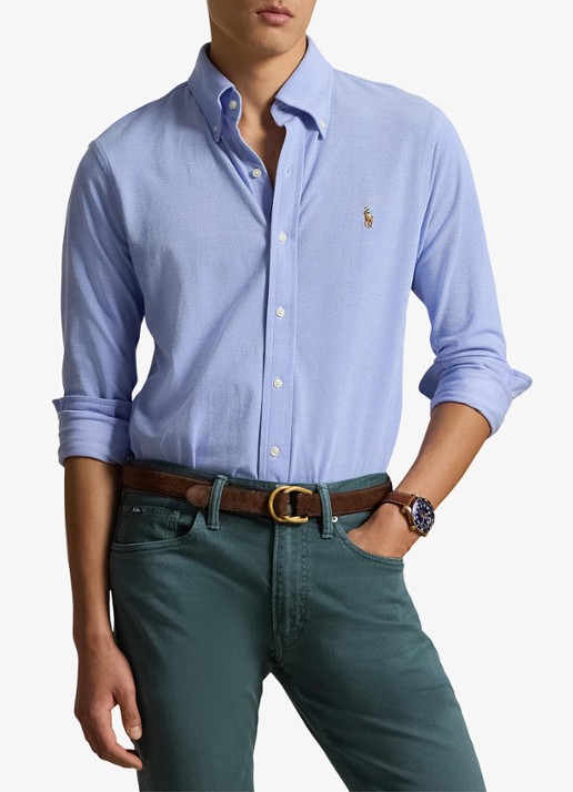 Ralph Lauren Oxford slim fit overhemd met logo