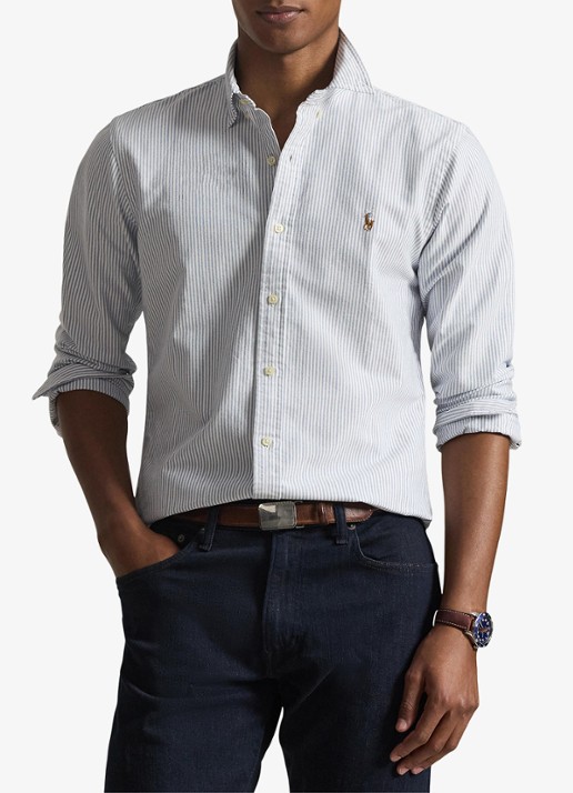 Ralph Lauren Oxfort slim fit overhemd met streepprint