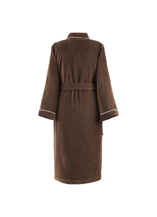 Ralph Lauren Park Row badjas van katoen - achterkant 4 chocola