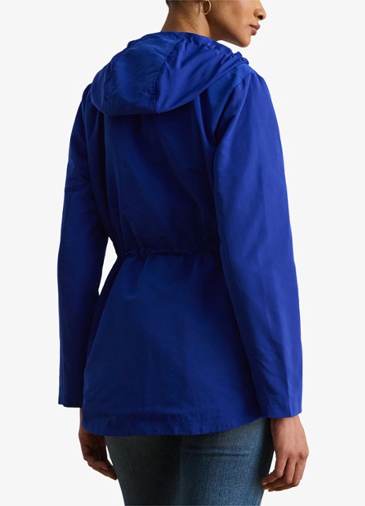 Ralph Lauren Parka met capuchon en klepzakken - achterkant 4 royal / blauw