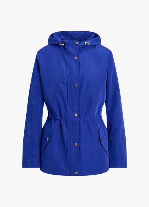 Ralph Lauren Parka met capuchon en klepzakken - voorkant 2 royal / blauw
