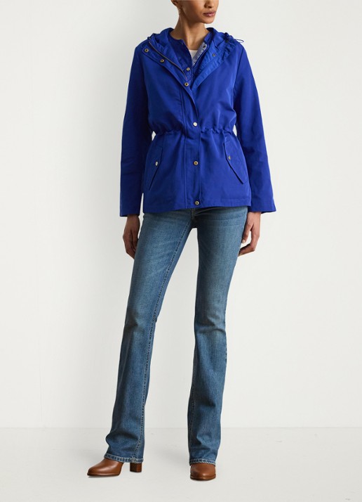 Ralph Lauren Parka met capuchon en klepzakken - voorkant 3 royal / blauw