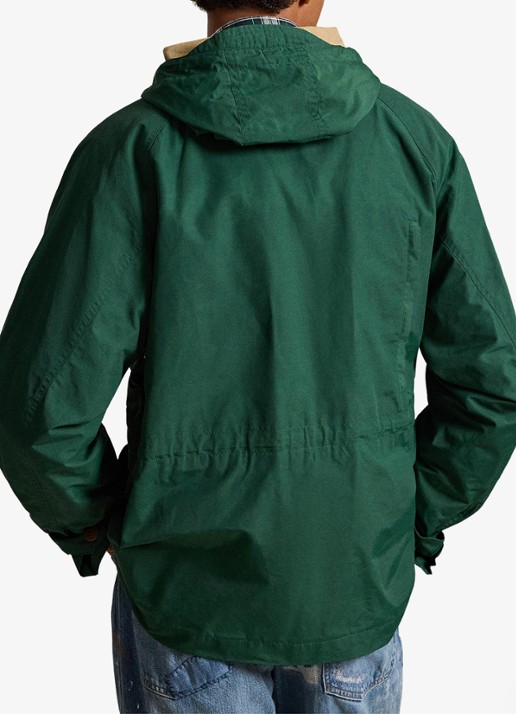 Ralph Lauren Parka met trekkoord en opgestikte zakken - achterkant vintage pine-370s / groen