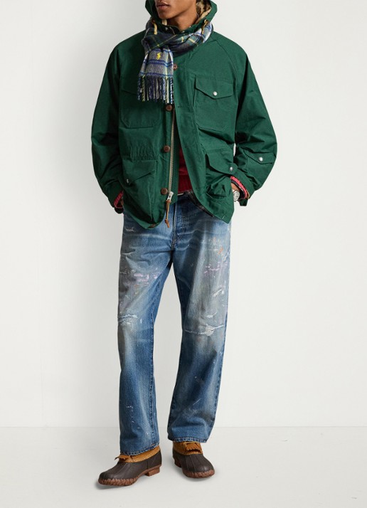 Ralph Lauren Parka met trekkoord en opgestikte zakken - detail 2 vintage pine-370s / groen