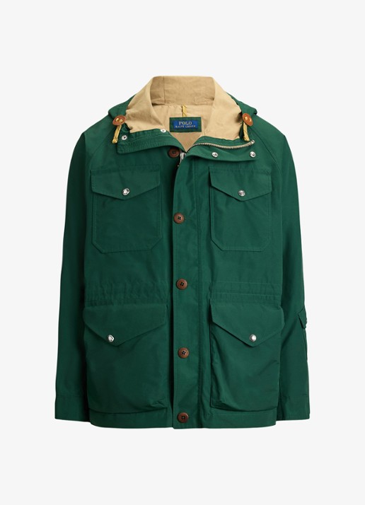 Ralph Lauren Parka met trekkoord en opgestikte zakken - voorkant 4 vintage pine-370s / groen