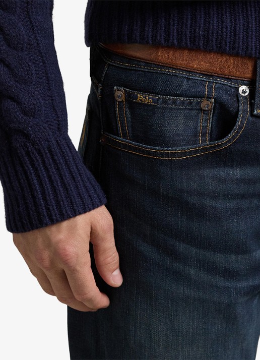 Ralph Lauren Parkside tapered jeans met stretch - detail 4 murphy stretch / indigo