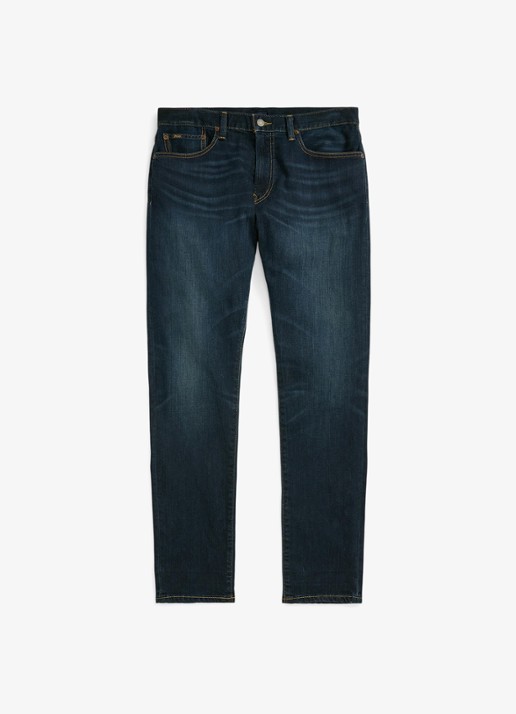 Ralph Lauren Parkside tapered jeans met stretch - voorkant murphy stretch / indigo