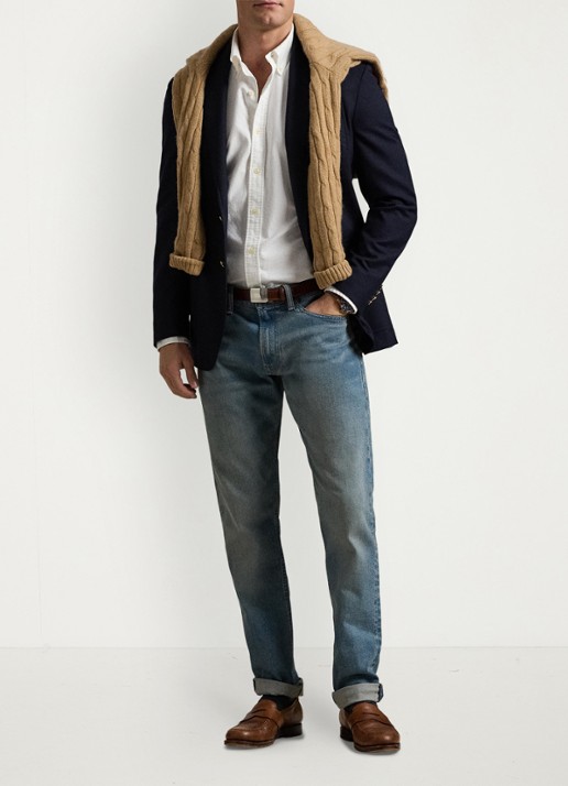 Ralph Lauren Parkside tapered jeans met stretch - voorkant 3 dixon stretch-2wjh