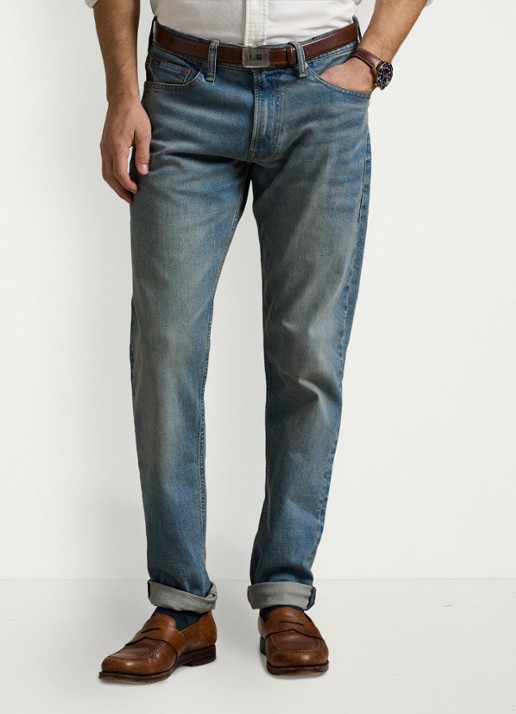 Ralph Lauren Parkside tapered jeans met stretch